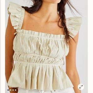 Free People Claude corset top, beige, small